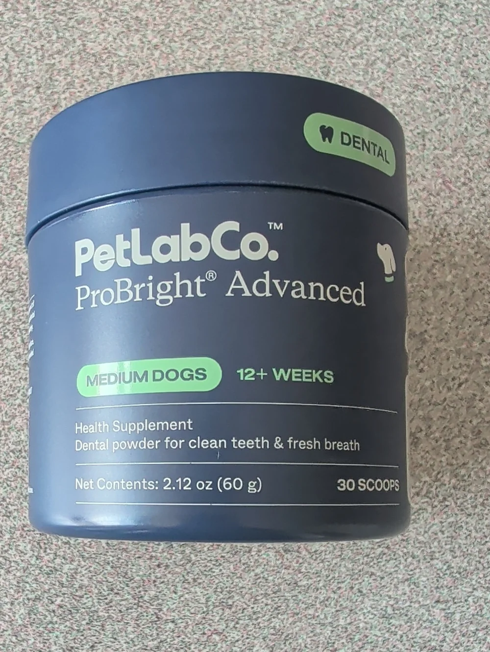 ProBright Advanced Dental Powder for Dogs - Navy with Green
